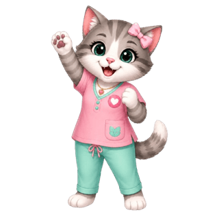 Mascotte chat d'Animoa